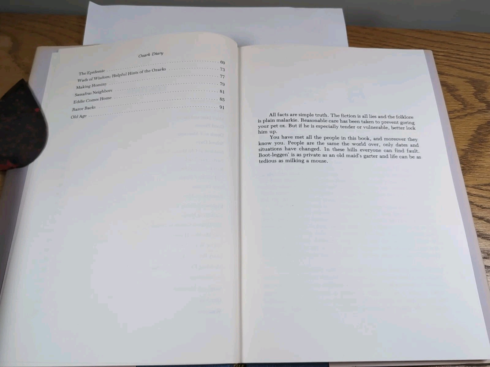 Ozark Diary By Minnie J. Sellens 1984, Privately Printed. Unique Book