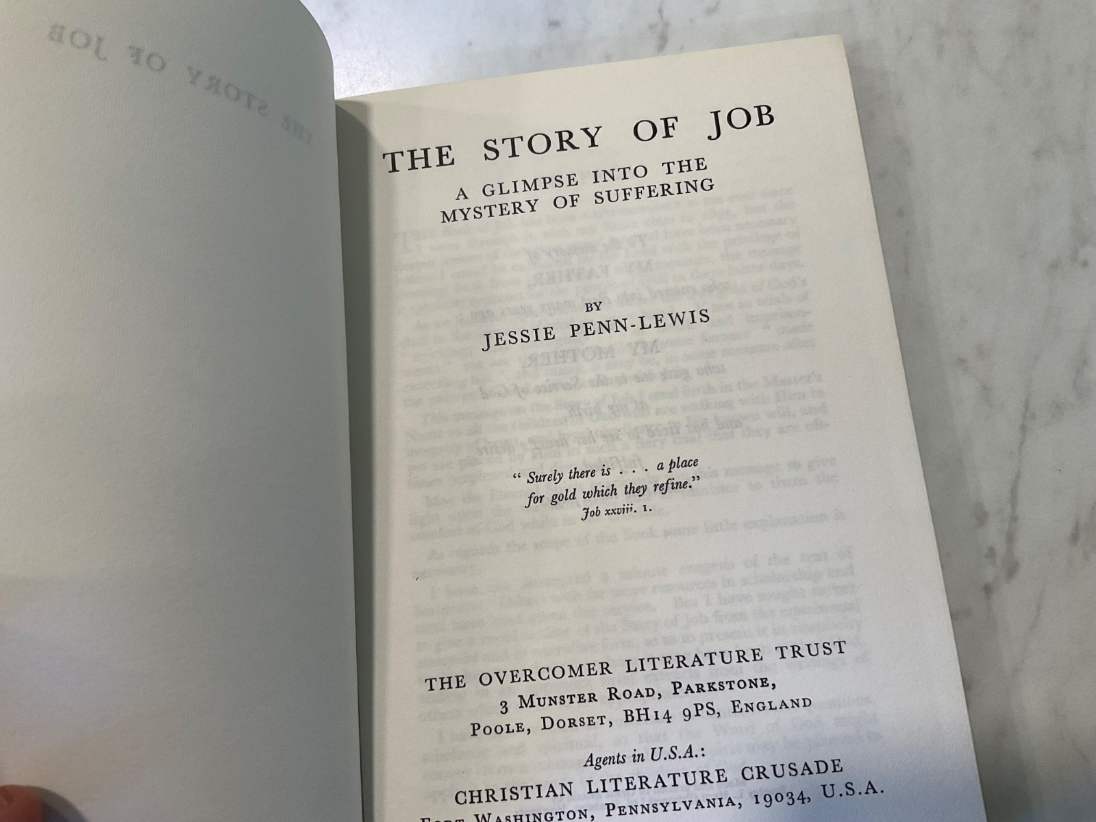 The Story of Job by Jessie Penn Lewis Keswick