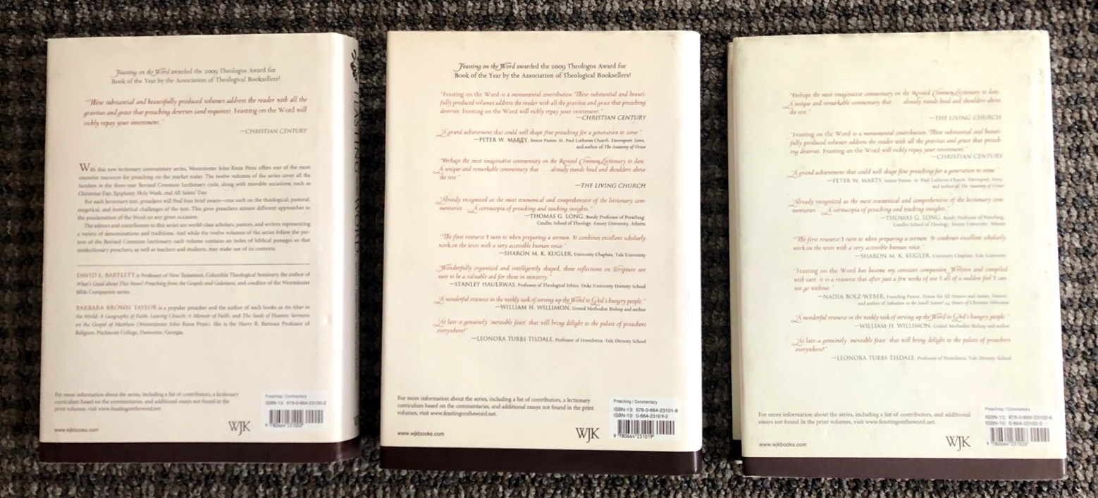 LOT of “Feasting on the Word Year C,” volumes 1, 2, 3: HC, 2009 edition