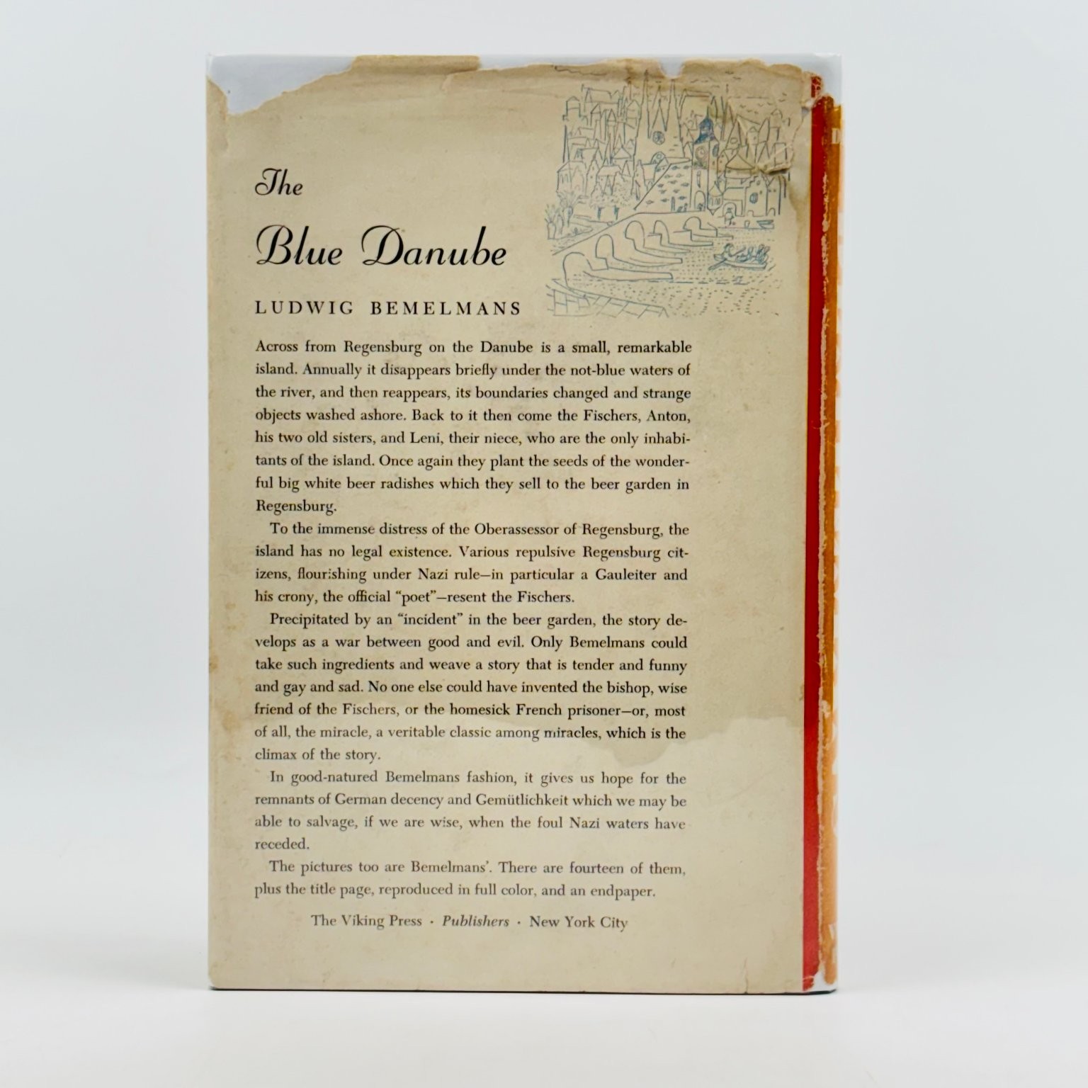 The Blue Danube Ludwig Bemelmans 1945 Second Printing Illustrated Viking Press