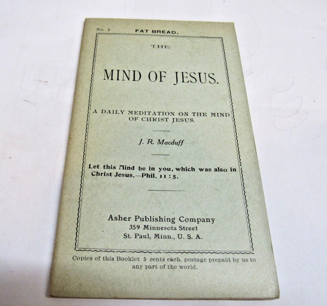 Qty Five (5) The Mind of Jesus by J.R. MacDuff Fat Bread Pocket Size