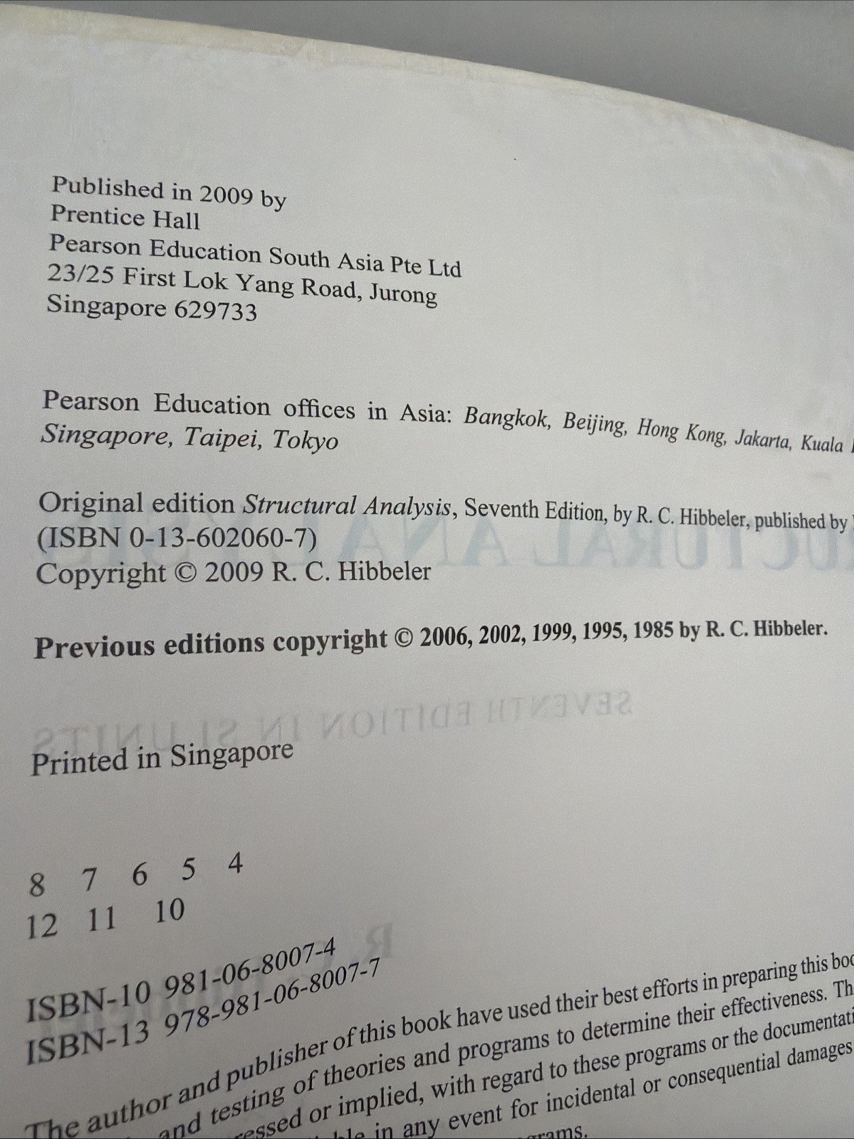 STRUCTURAL ANALYSIS r. C. Hibbeler seventh edition