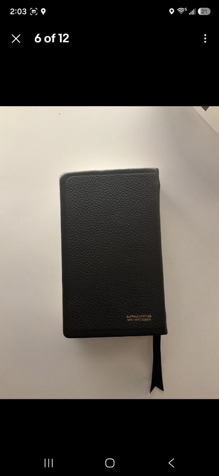 Crossway ESV Pocket Bible Leather Bound Buffalo Leather Deep Brown
