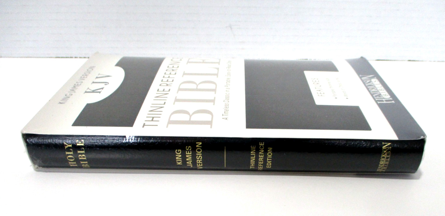 KJV Thinline Reference Bible Hendrickson Light Portable Black Faux Leather