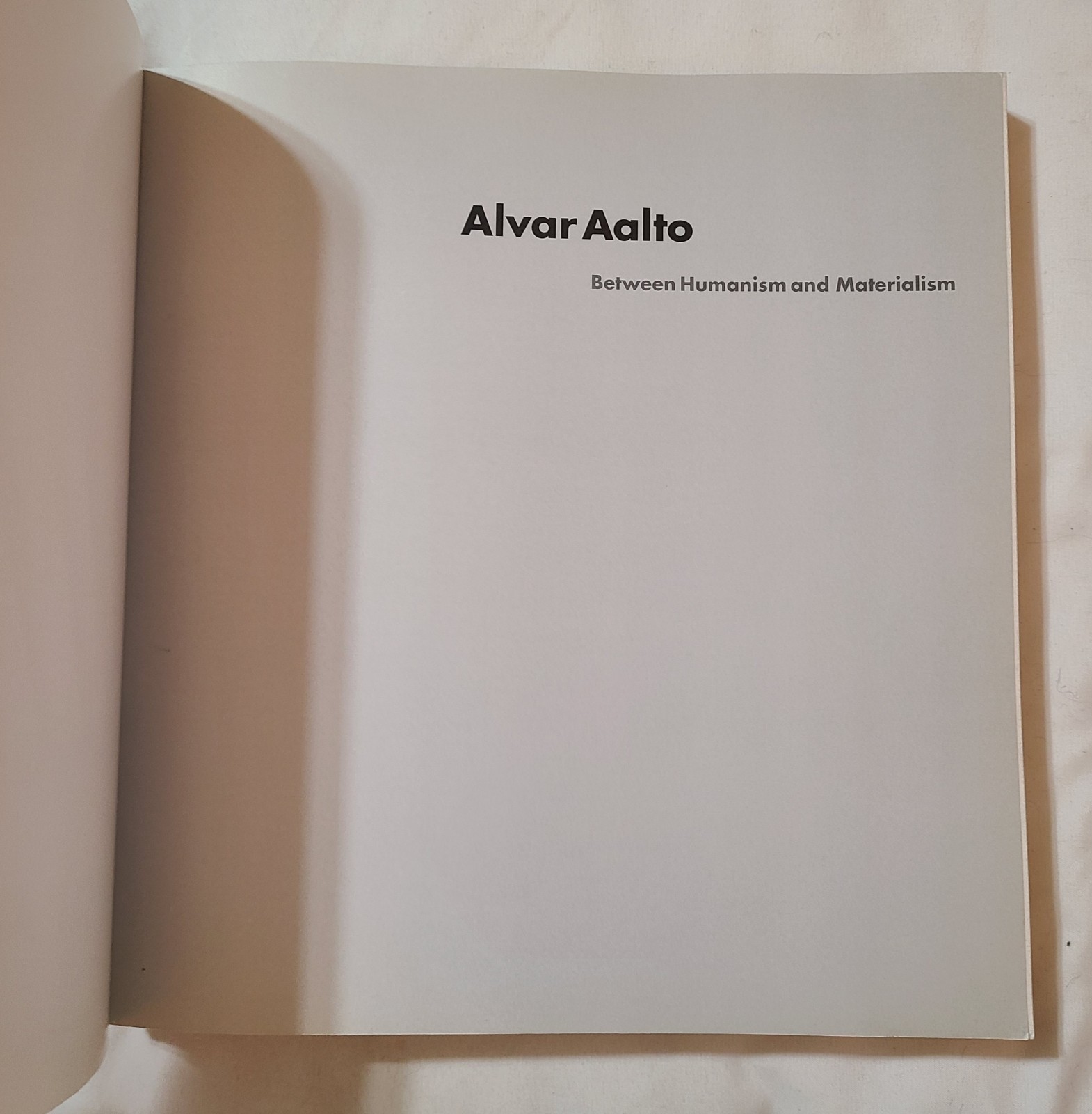 Alvar Aalto: Between Humanism and Materialism Paperback Book Architecture MOMA