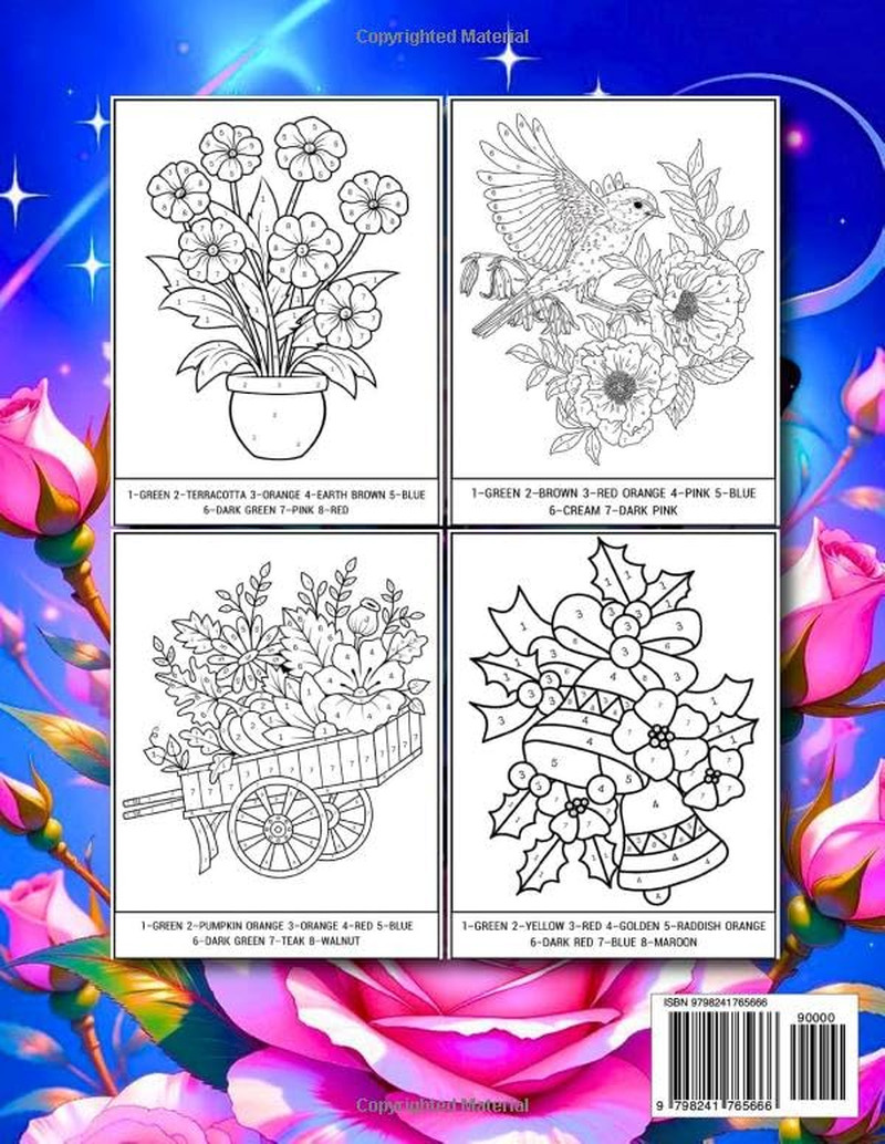2026 New Color by Number Coloring Book: Large Print Beautiful Color By Number Co