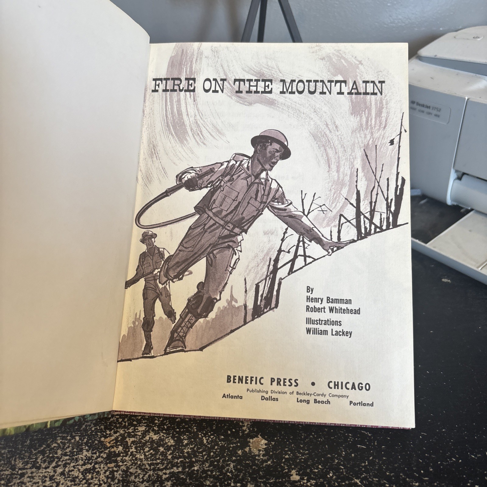 CHILDRENS BOOKS FIRE ON THE MOUNTAIN 1963 BAMMAN WHITEHEAD HARDCOVER Smoke Jump