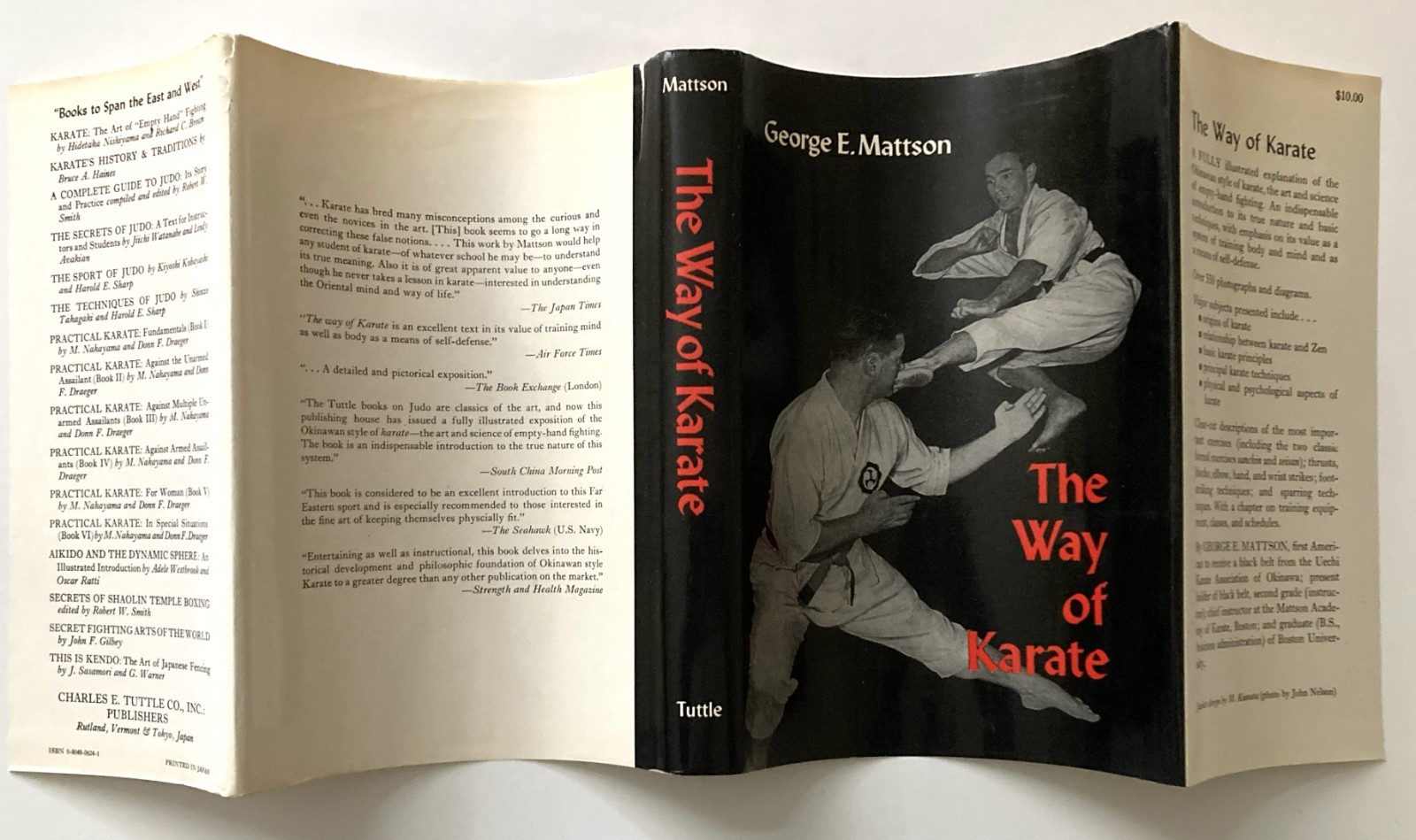 VTG The Way of Karate George E Mattson HC DJ 1st Ed 1963 1974 Print Martial Arts