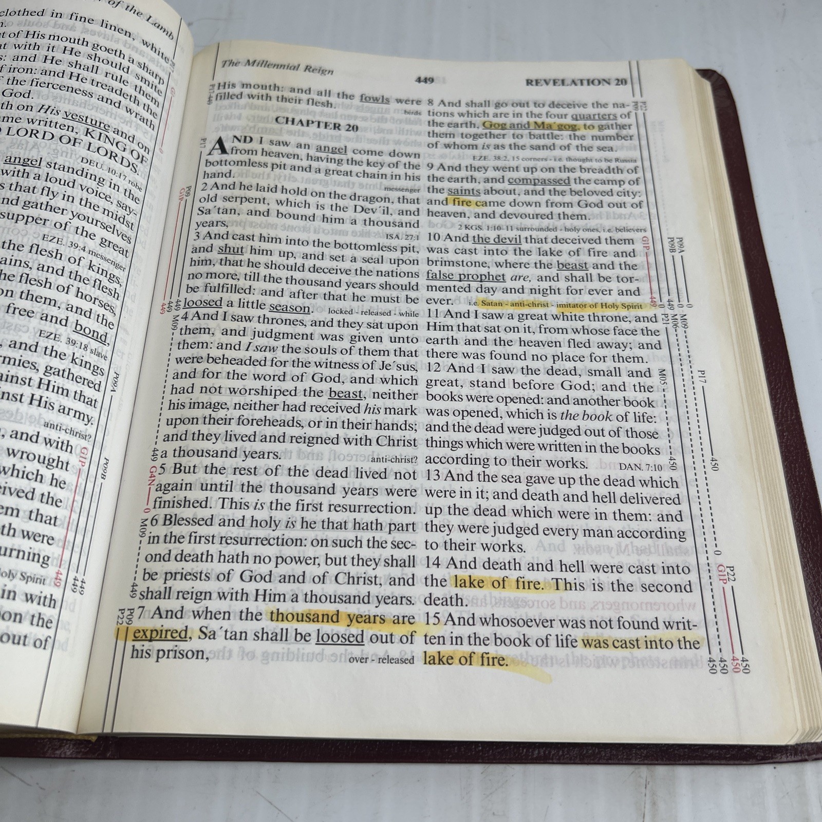 2001 Word Of God KJV Leather Special Margin Edition Bible Large Print Red Letter