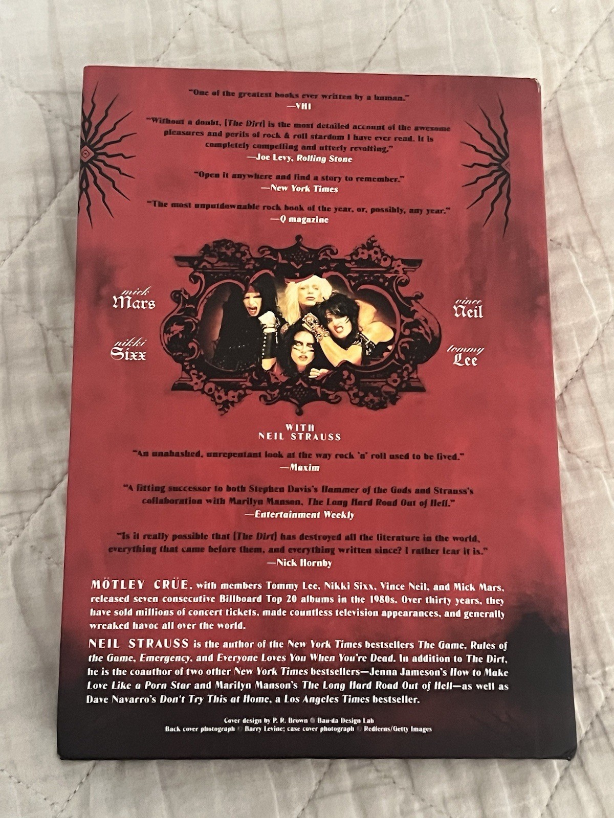 Motley Crue : The Dirt, Hardcover Book Anniversary Edition Slipcase Cover