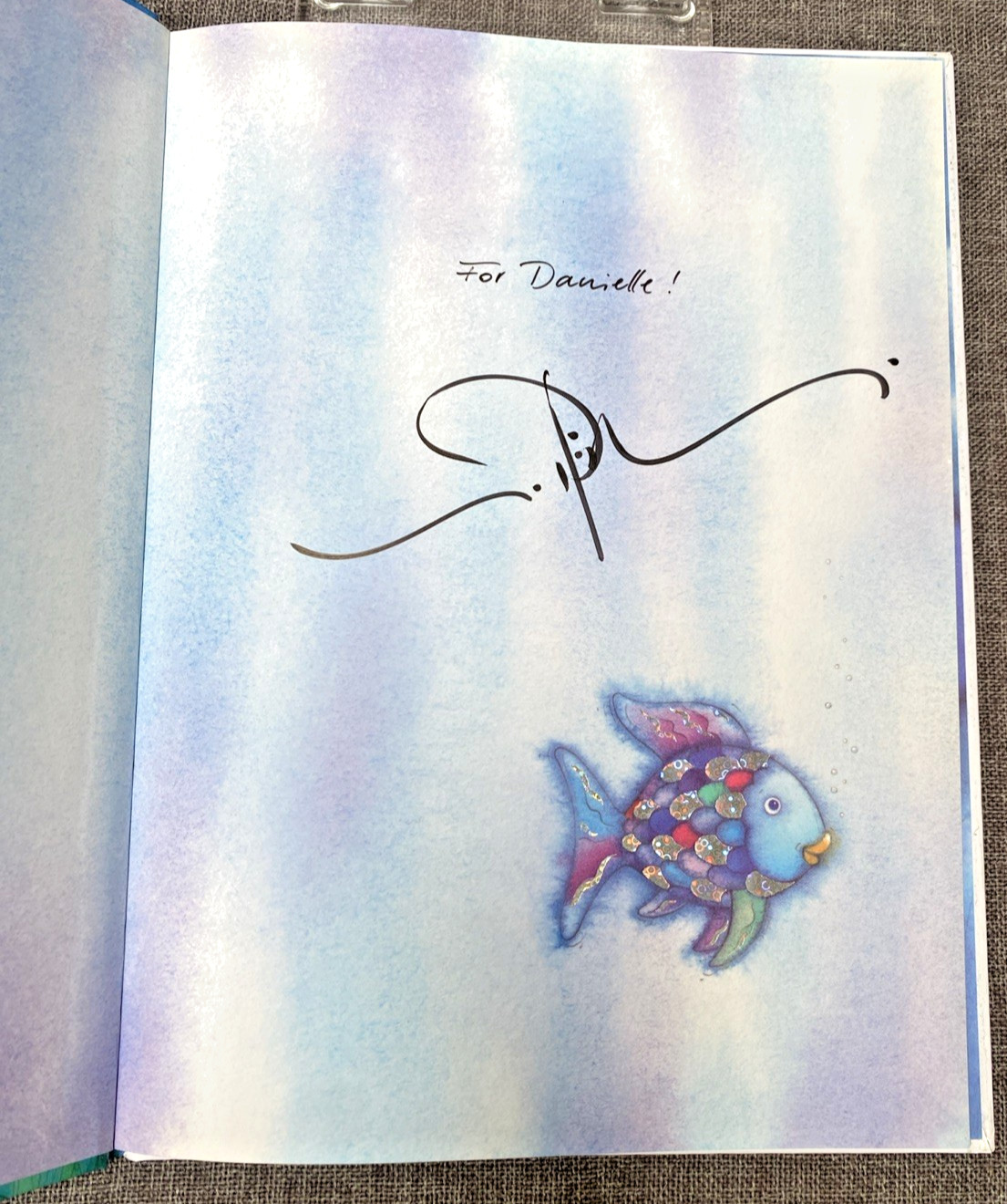 SIGNED The Rainbow Fish by Marcus Pfister Hardcover “For Danielle” 1992