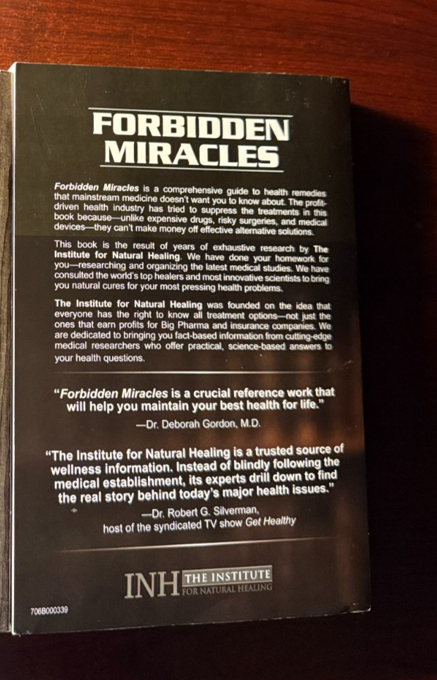 2 PB Lot: Forbidden Miracles & Natural Healing Encyclopedia Alternative Medicine
