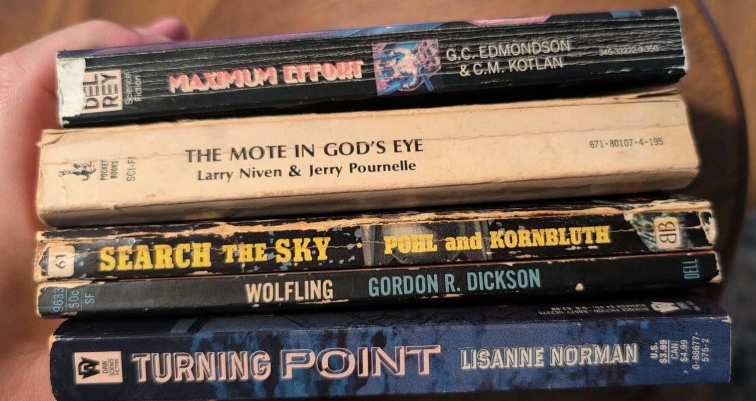 Bargain Book Lot 5 Sci-Fi Paperbacks for $20 Vintage Good Condition