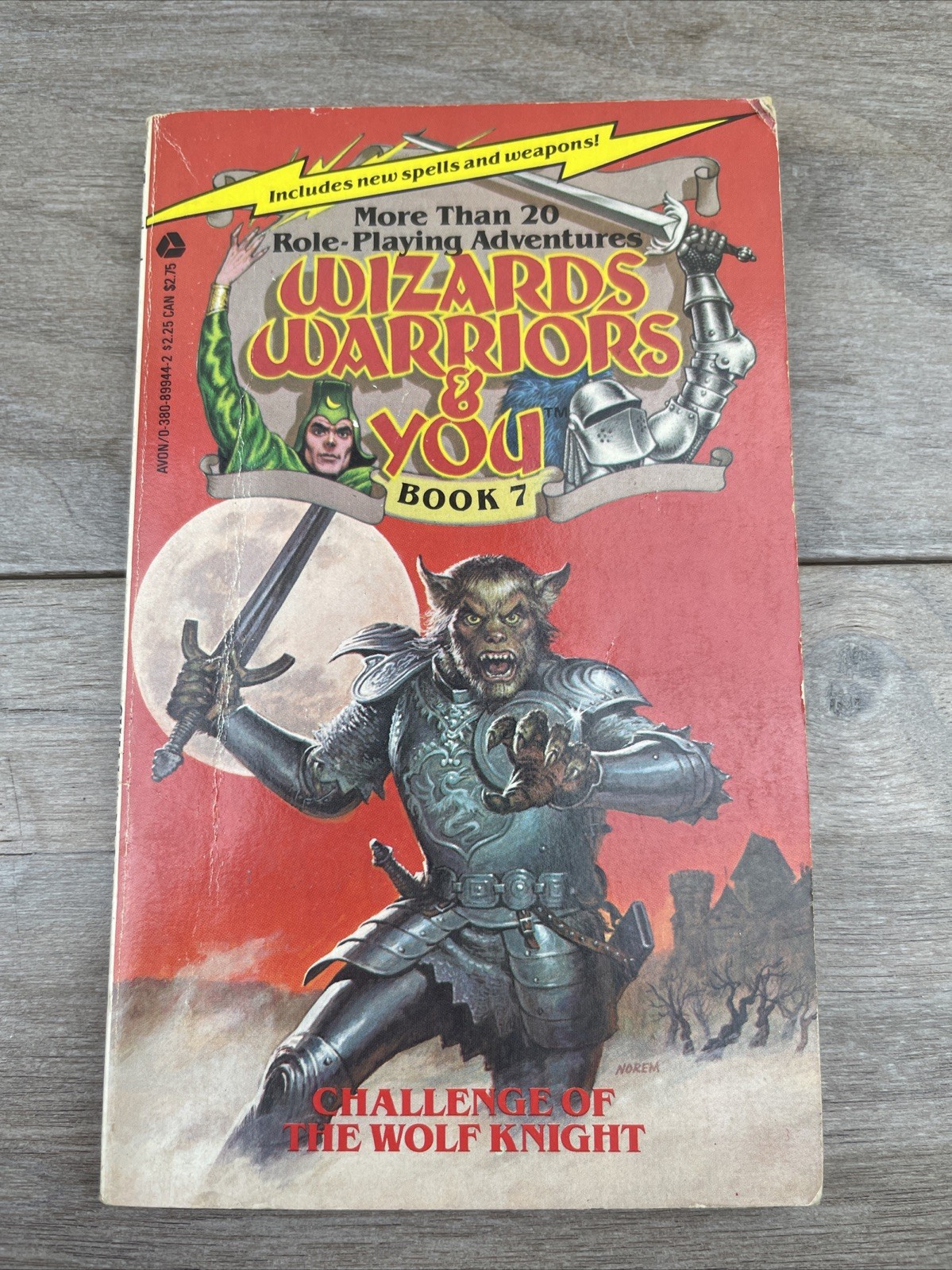 Challenge of the Wolf Knight R L Stine Wizards, Warriors, and You #7 1985 1st Ed