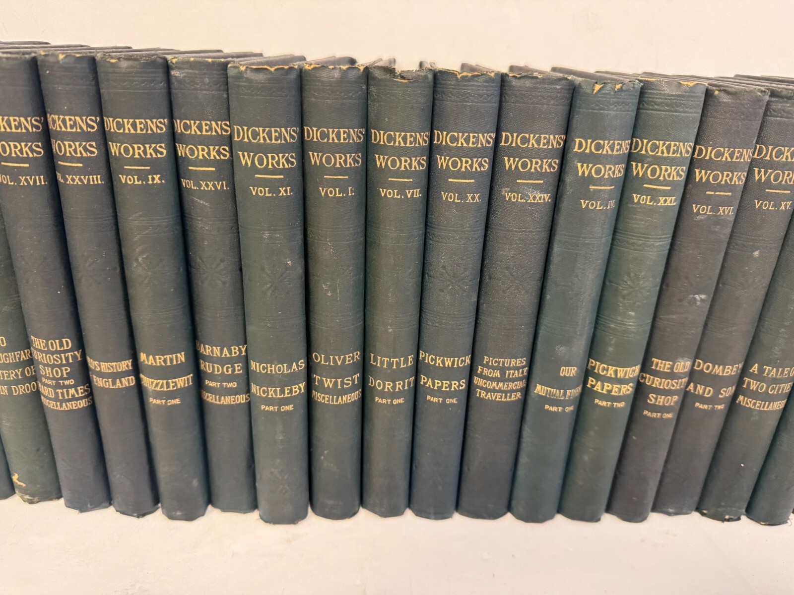 Antique 1890’s The Works Of Charles Dickens Peter Fenelon Collier x26 LOT VG++
