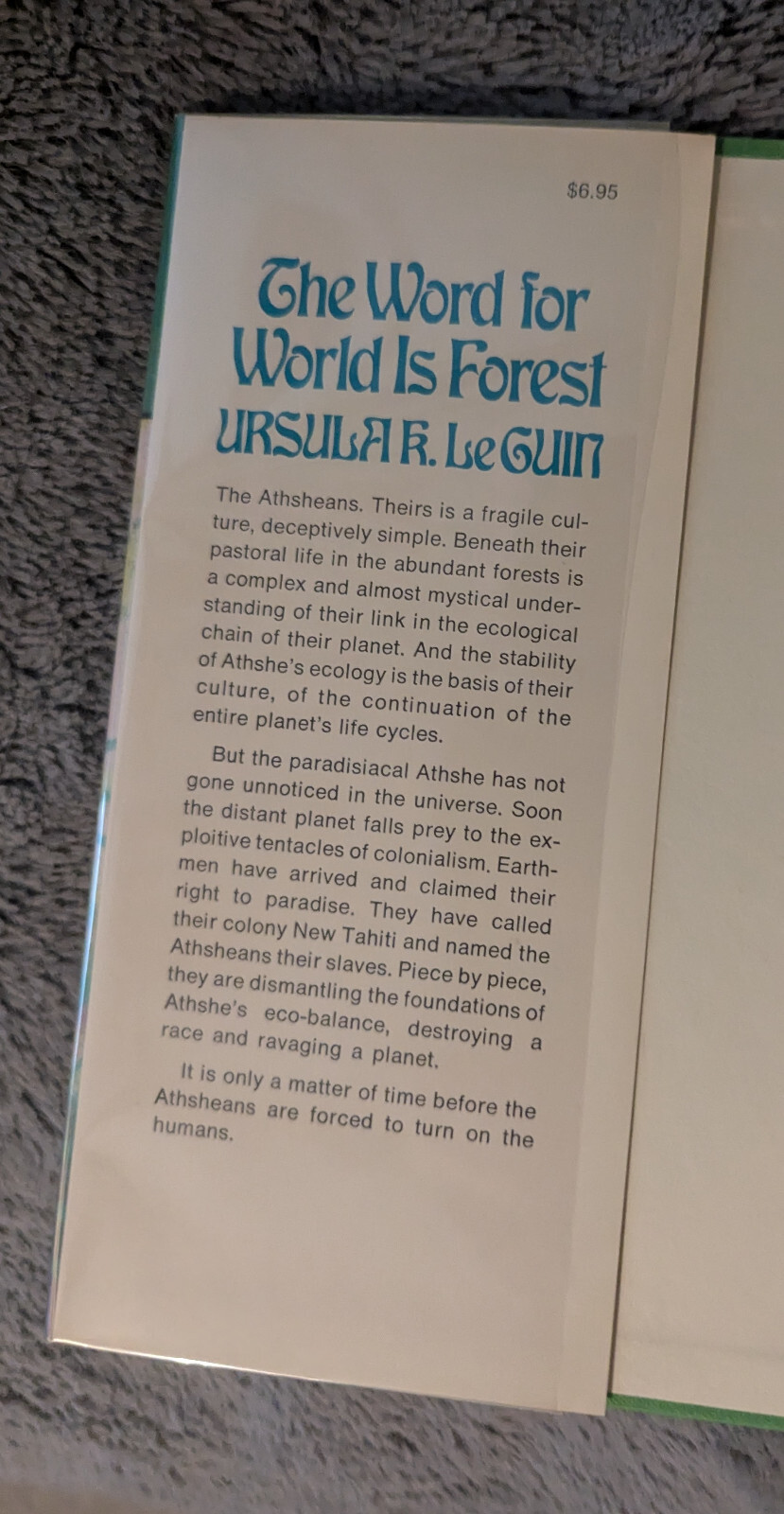 The Word for World is Forest Ursula K. Le Guin Signed First Edtion 1st Printing