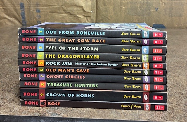Bone Collection Graphic PB By Jeff Smith 9 Books Plus the Prequel Rose