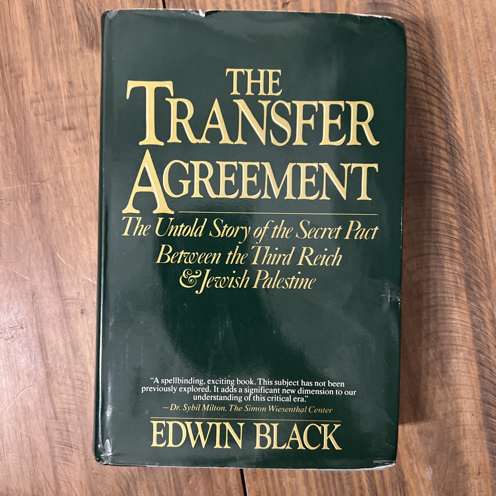 The Transfer Agreement Edwin Black 1984 First Edition Jewish History SIGNED