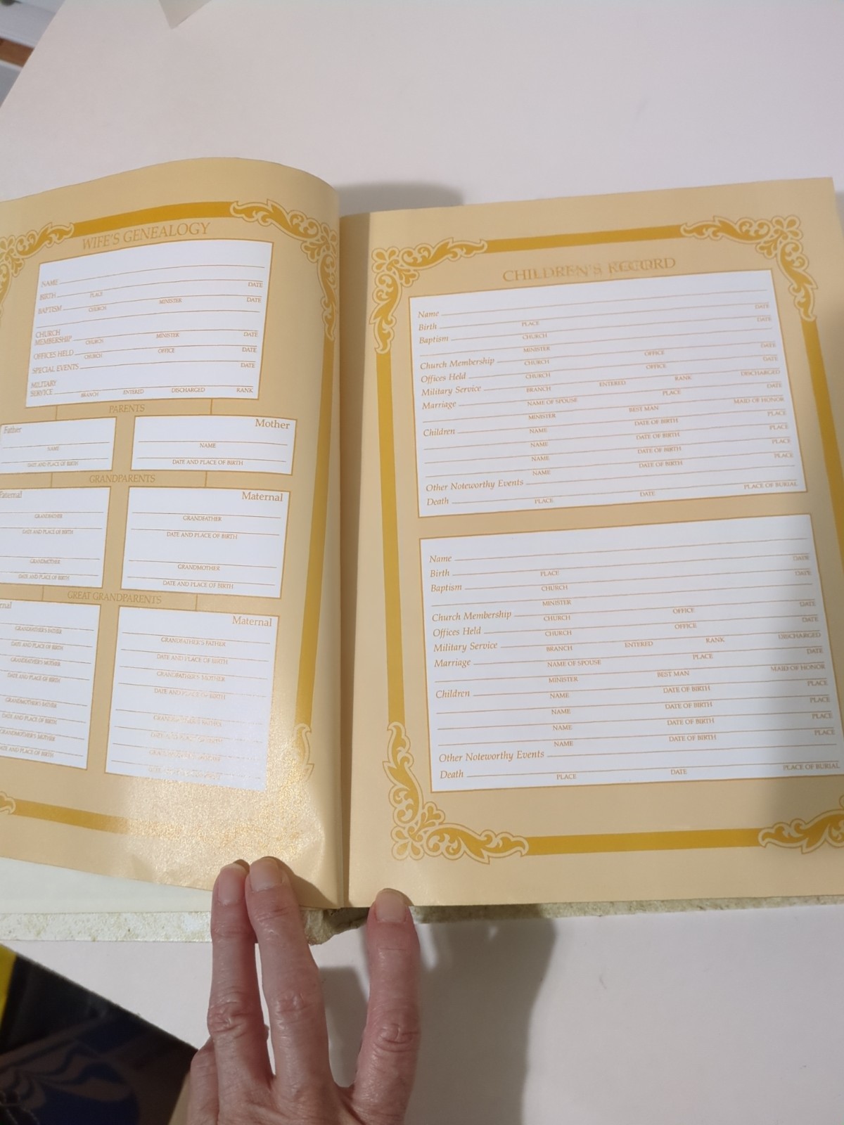 Vintage Holy Bible King James Version “Our Family Bible” 1971 White & Gold 11.5”