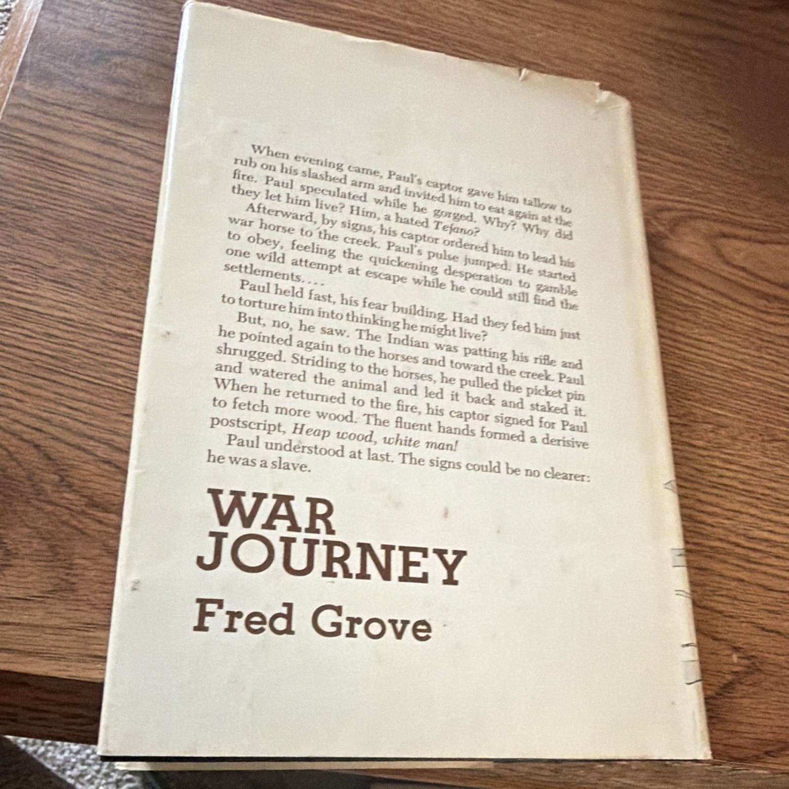 Fred Grove War Journey Double D Western Ser Hardcover Doubleday 1971 Dust Jacket