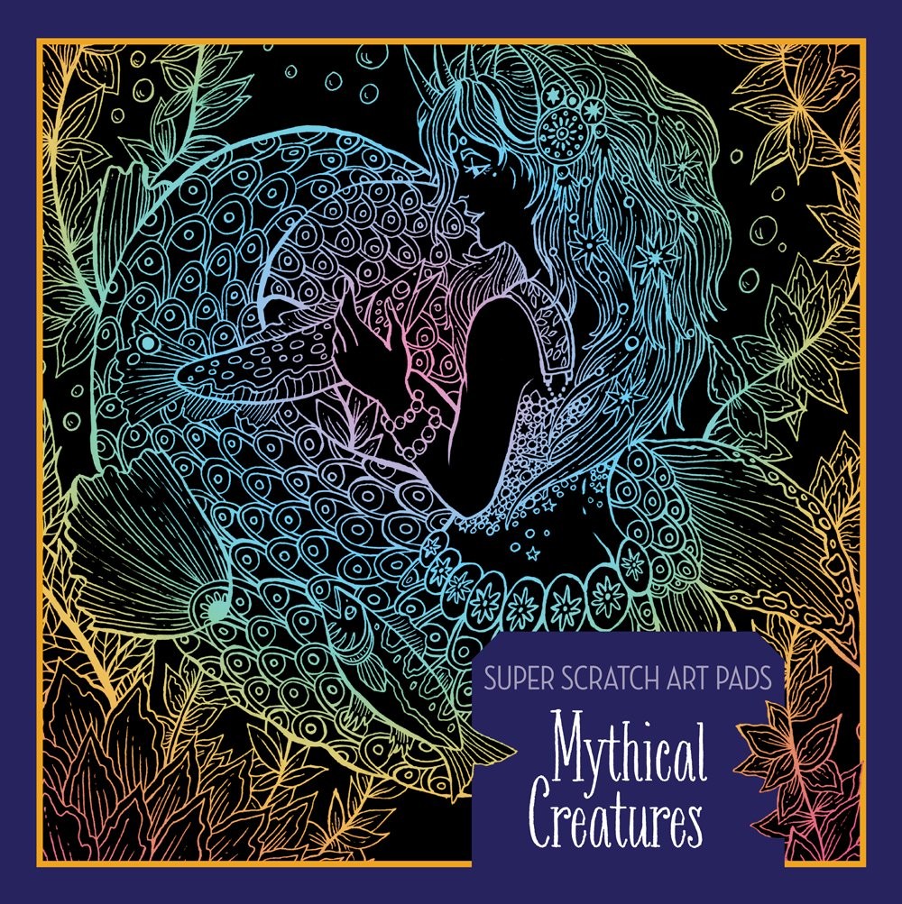Super Scratch Art Pads: Mythical Creatures – hardcover Union Square Kids