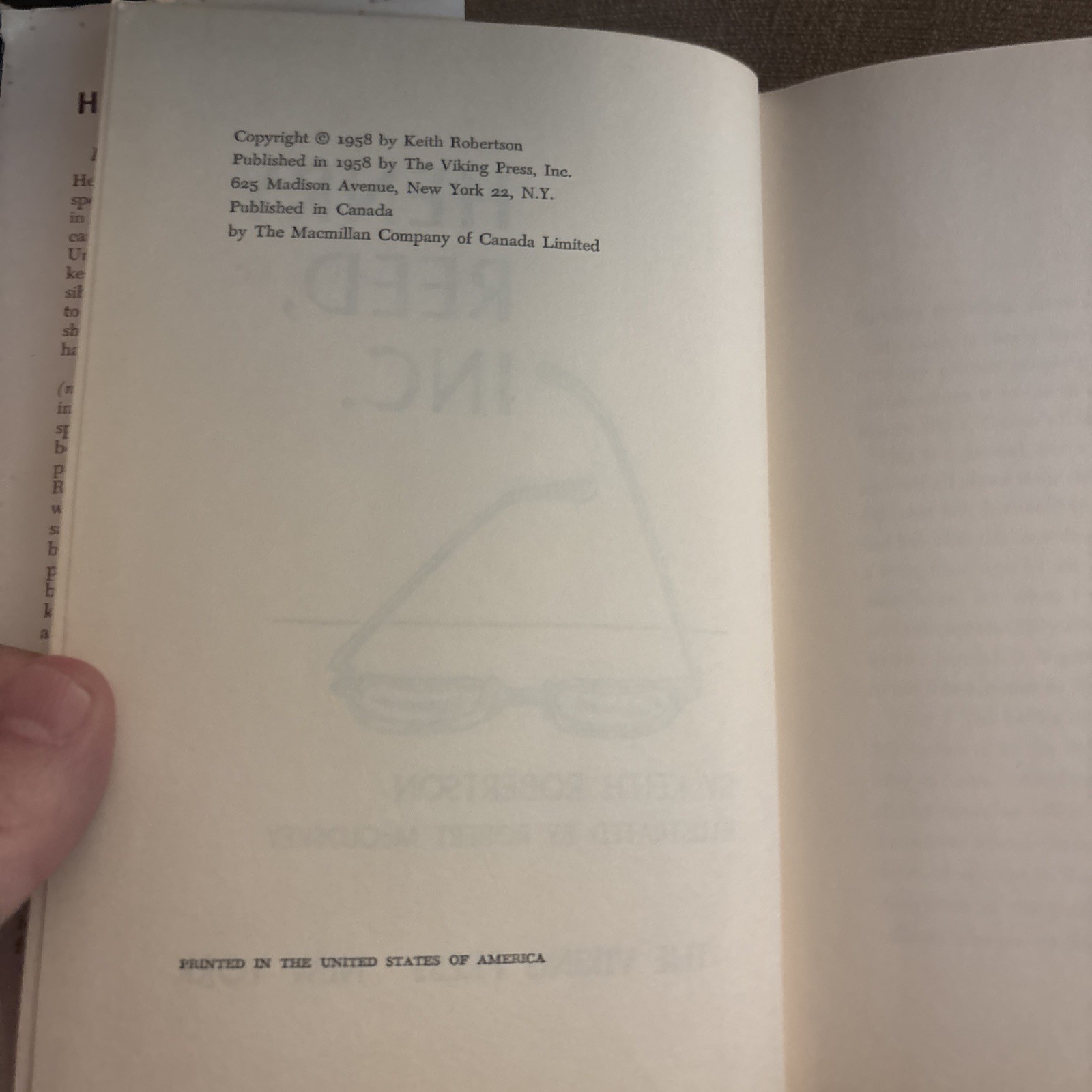 Henry Reed, Inc. by Keith Robertson McCloskey Illustrated Book Club Ed HC/DJ