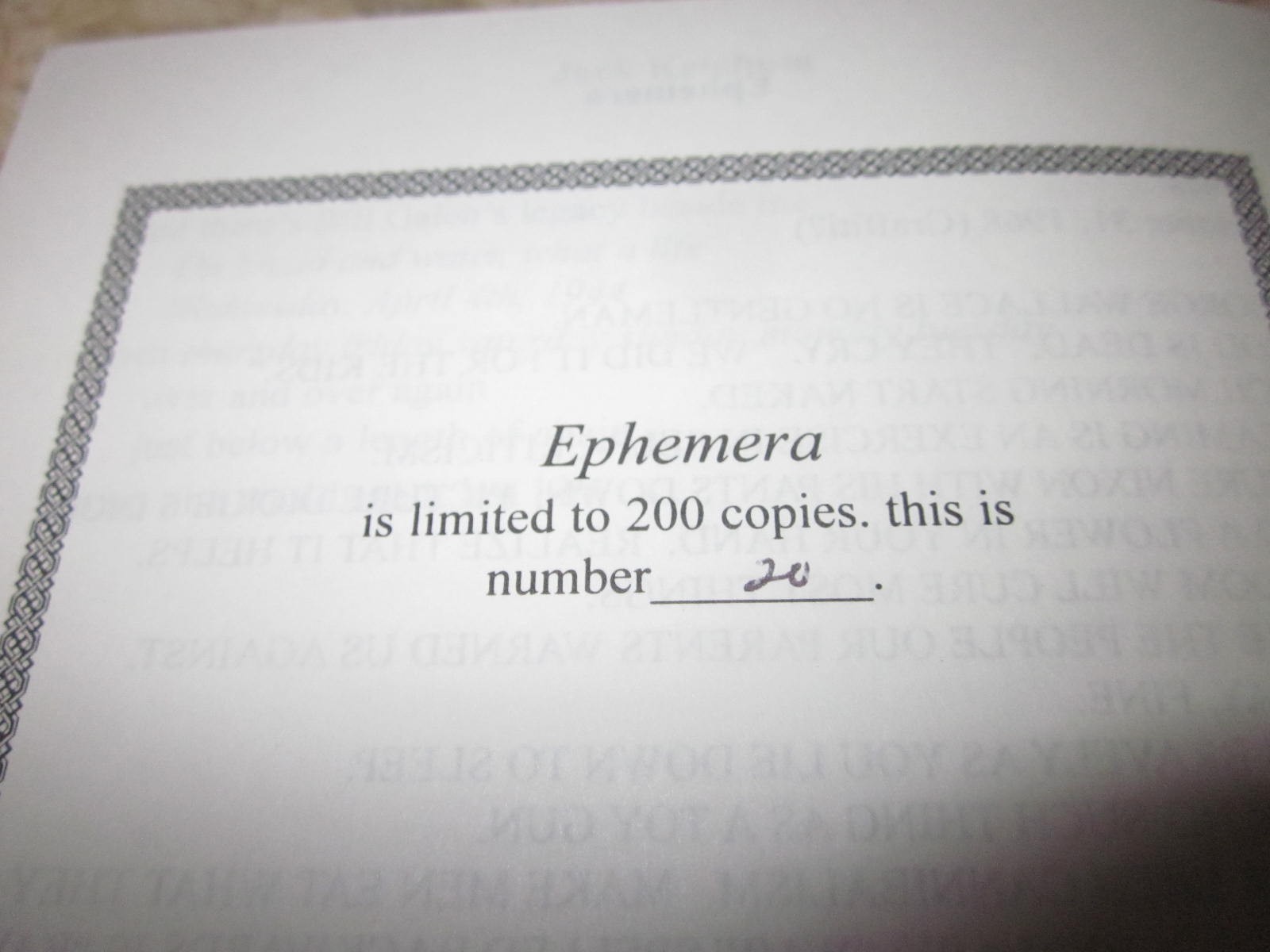 Ephemera