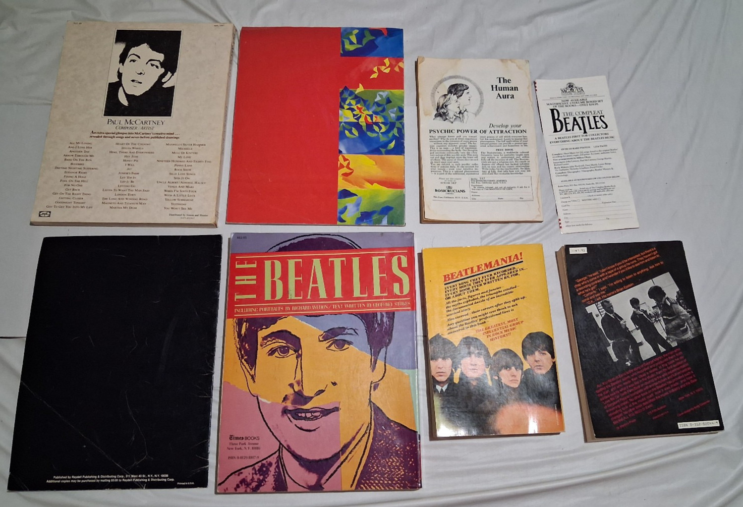 Vintage Beatles Book Lot,Beatlemania,Discography,George Martin,Paul McCartney