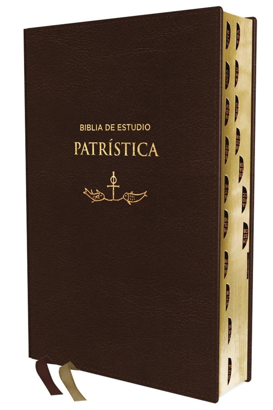 RVR, Biblia de Estudio Patrística, Leathersoft, Marrón, Interior a dos…