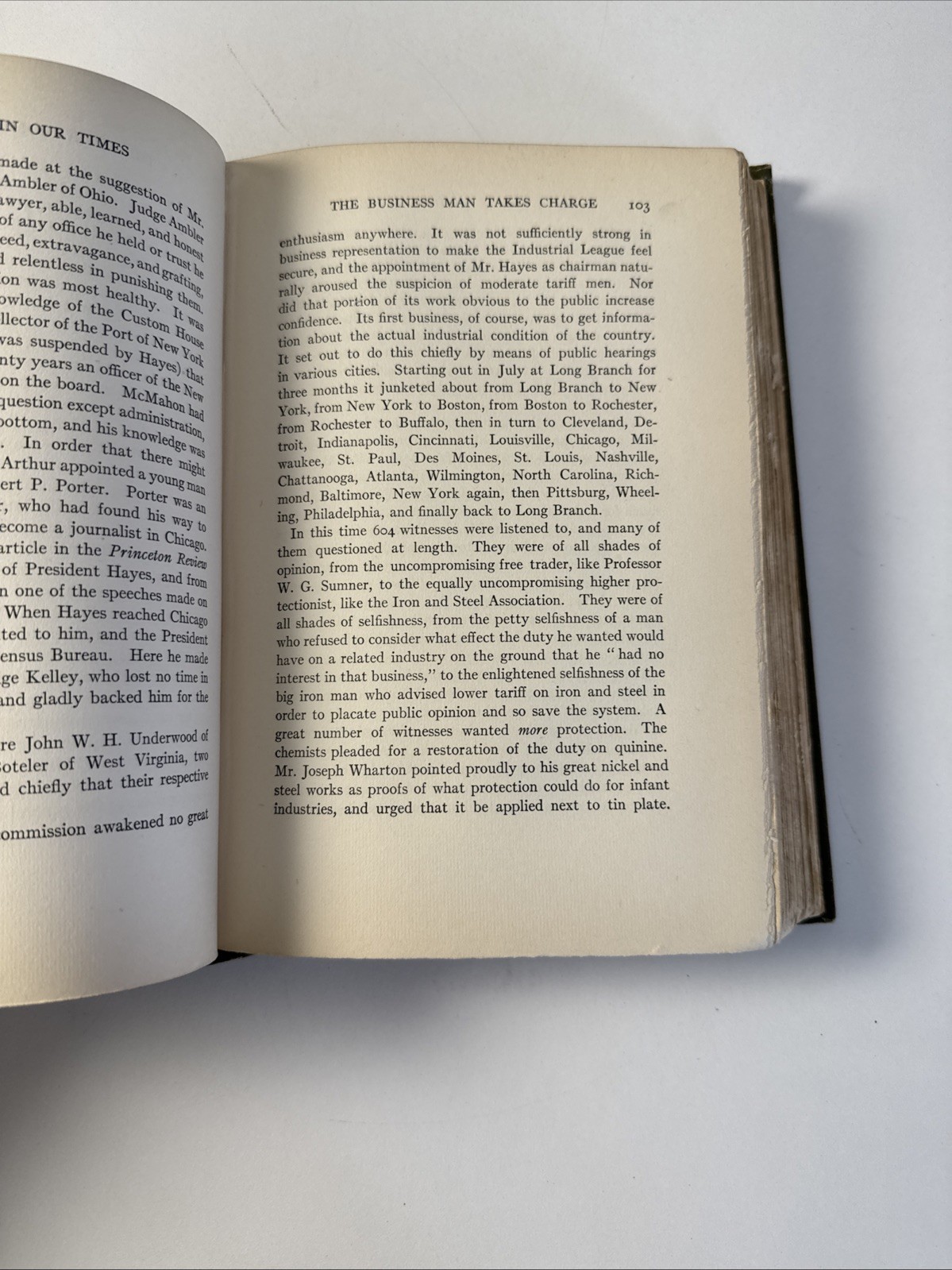 The Tariff in Our Times Tarbell, Ida M. – 1911 Vintage Economic, Trade Book