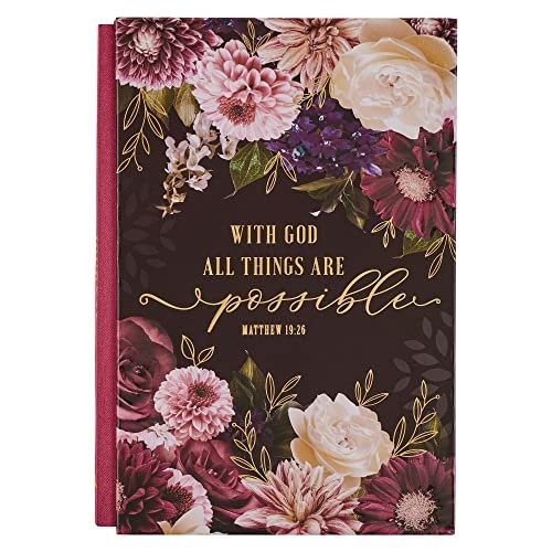 Christian Art Gifts LG Journal for Women with God All Things Possible Mathew…