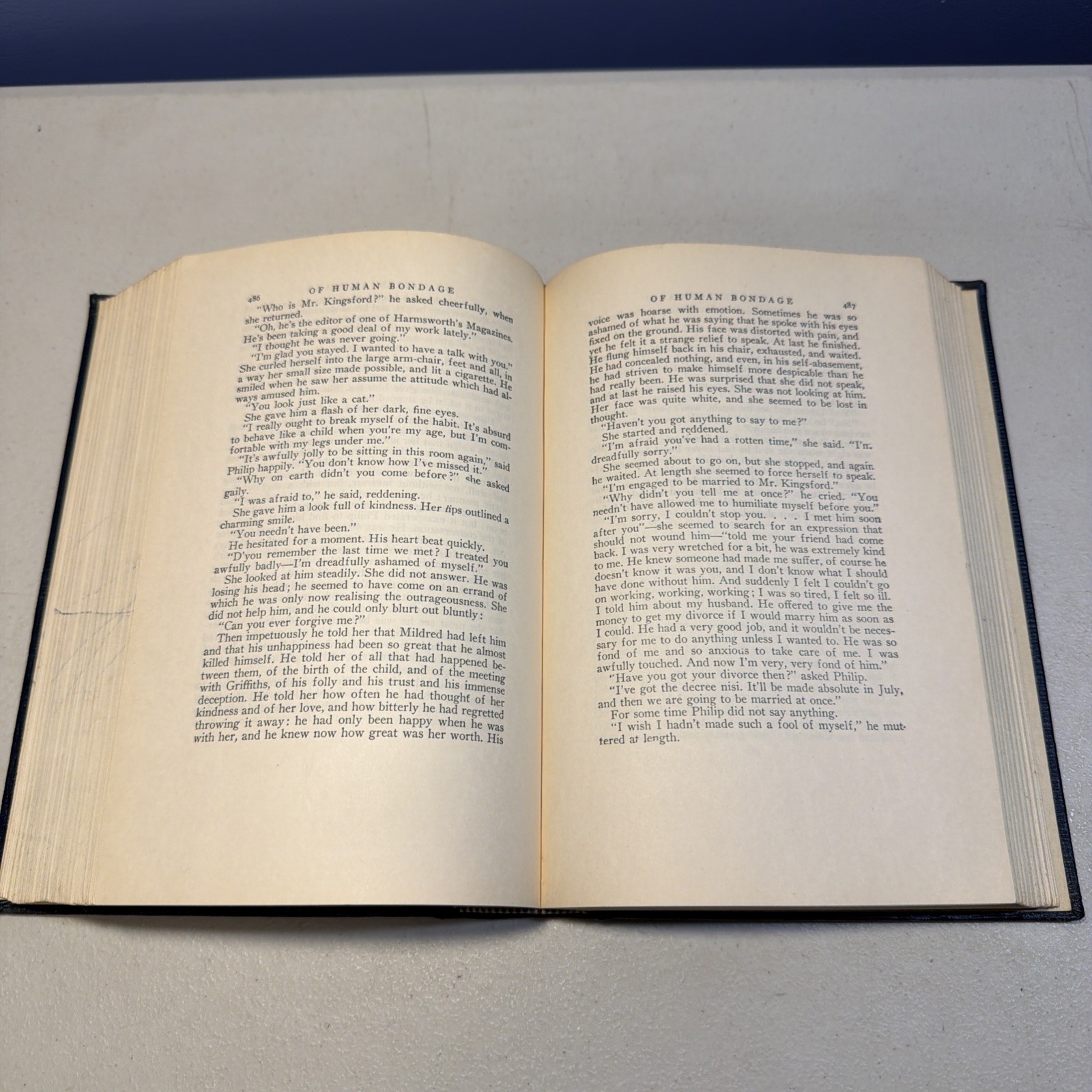 1915 “OF HUMAN BONDAGE” HC book, by W. Somerset Maugham RARE