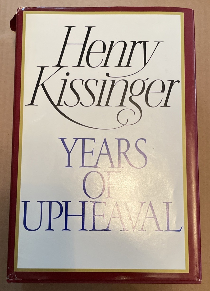 Years of Upheaval by Henry Kissinger (1982, Hardcover)