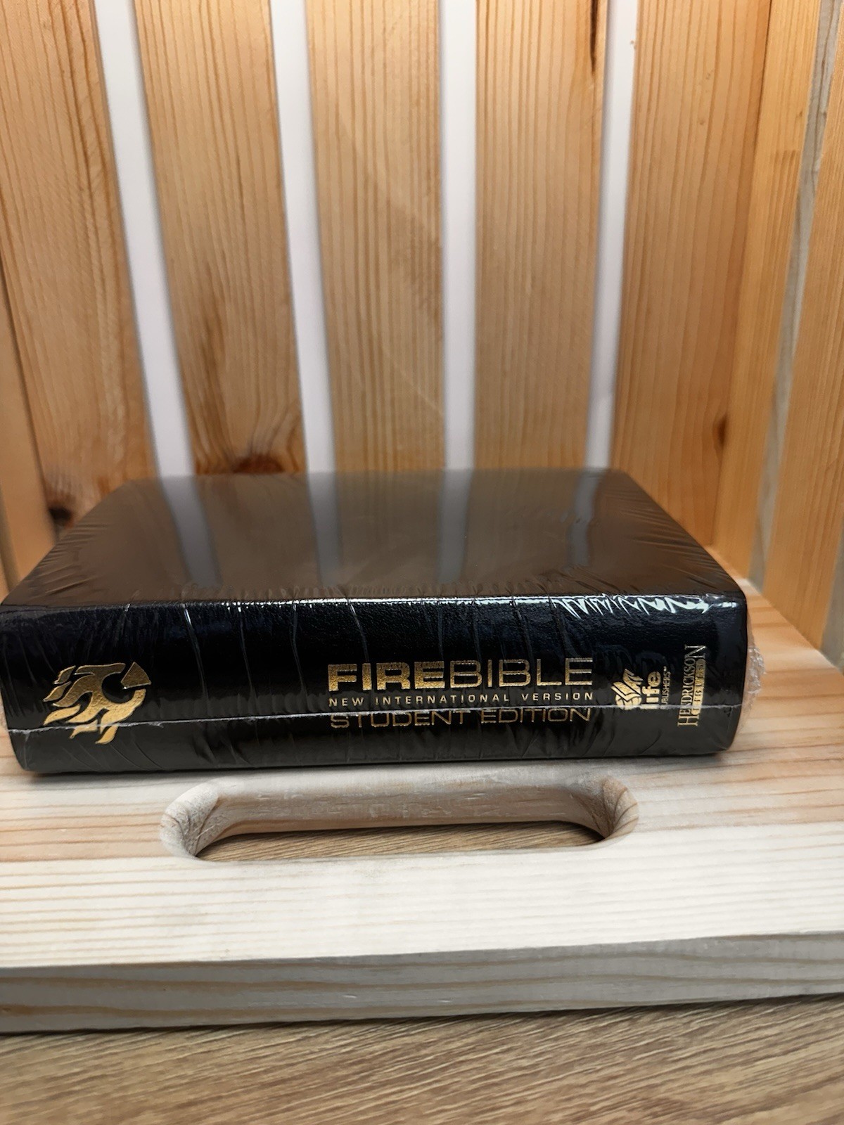 Fire Bible: New International Version Black Bonded Leather