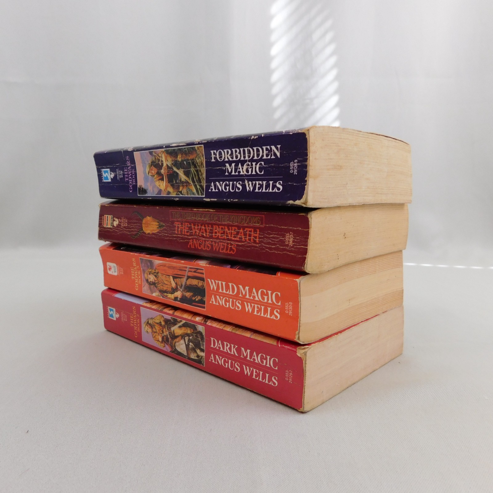 4pc Book Lot Angus Wells Paperbacks The Godwars Series The Way Beneath