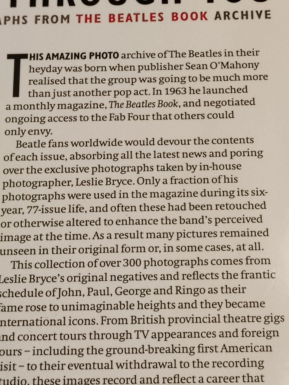 Looking Through You: Rare & Unseen Photographs BEATLES Archive Coffee table NEW