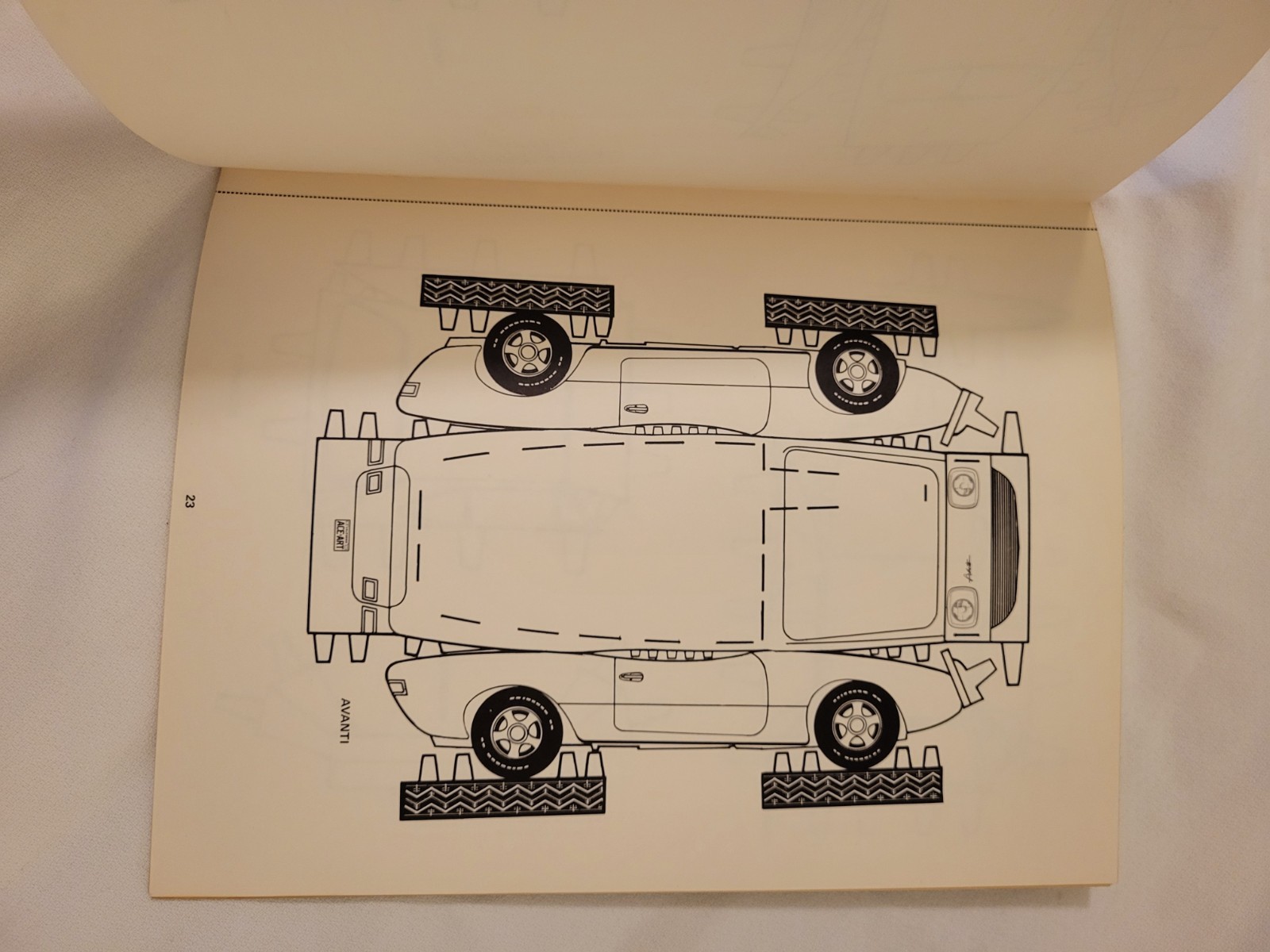 50 Years Of Cars To Color Fold Display Vintage Cut Out Book 1975 Uncut Pages