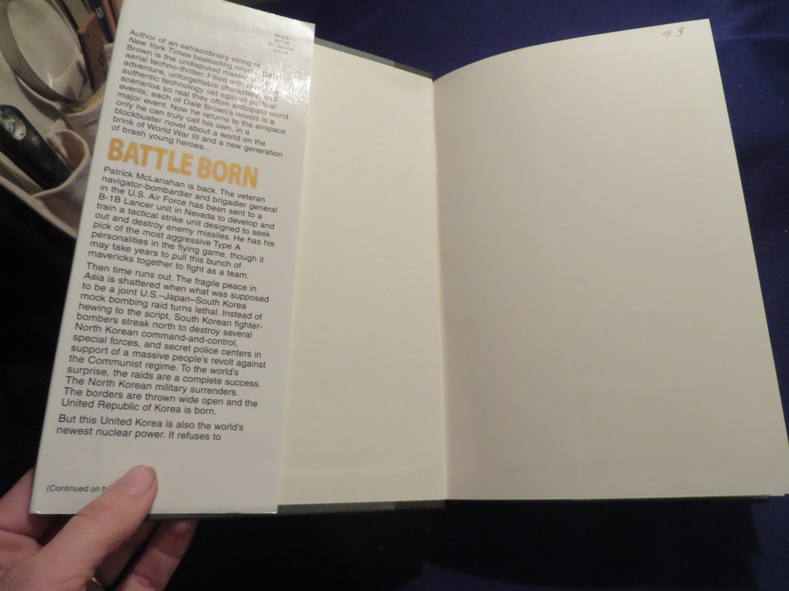 1999 BATTLE BORN Hardcover Book by DALE BROWN First Print