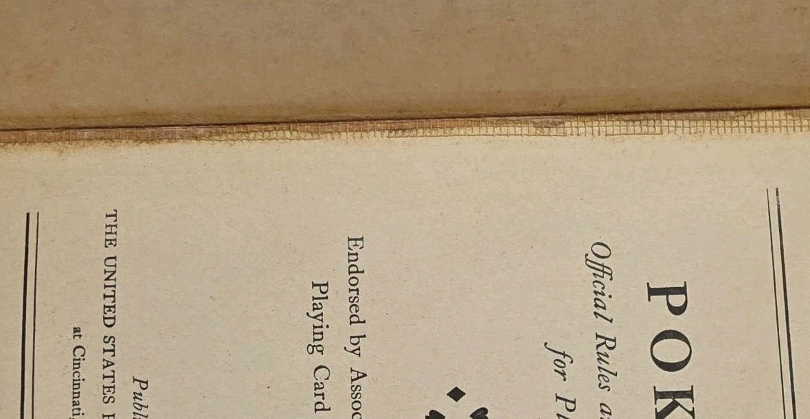 1941 Poker the Nation’s most fascinating card game official rules and suggestion