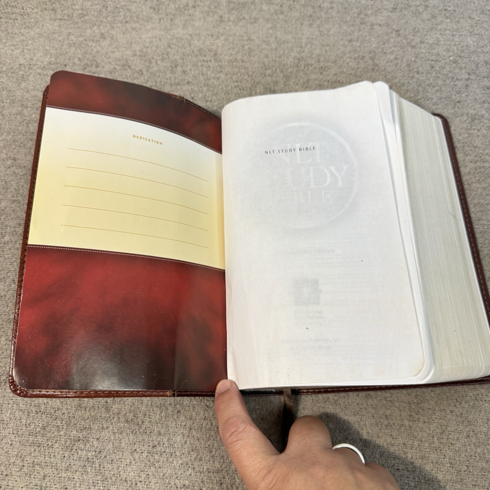 New Living Translation Study Bible Personal Size Edition Leatherlike Brown