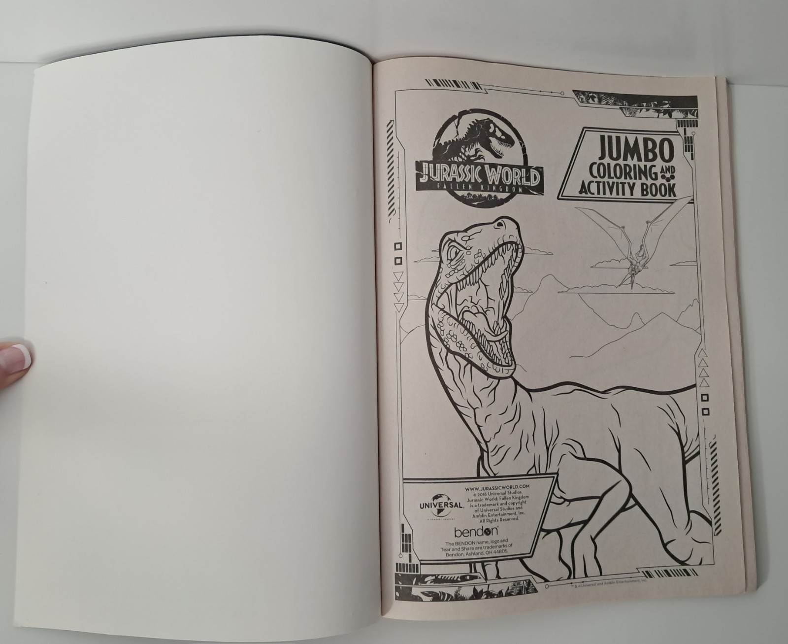 Jurassic World Fallen Kingdom Jumbo Color & Activity Book Official Movie Edition