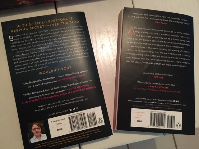 NY Times Bestseller Shari Lapena books Lot of 2 (paperback)