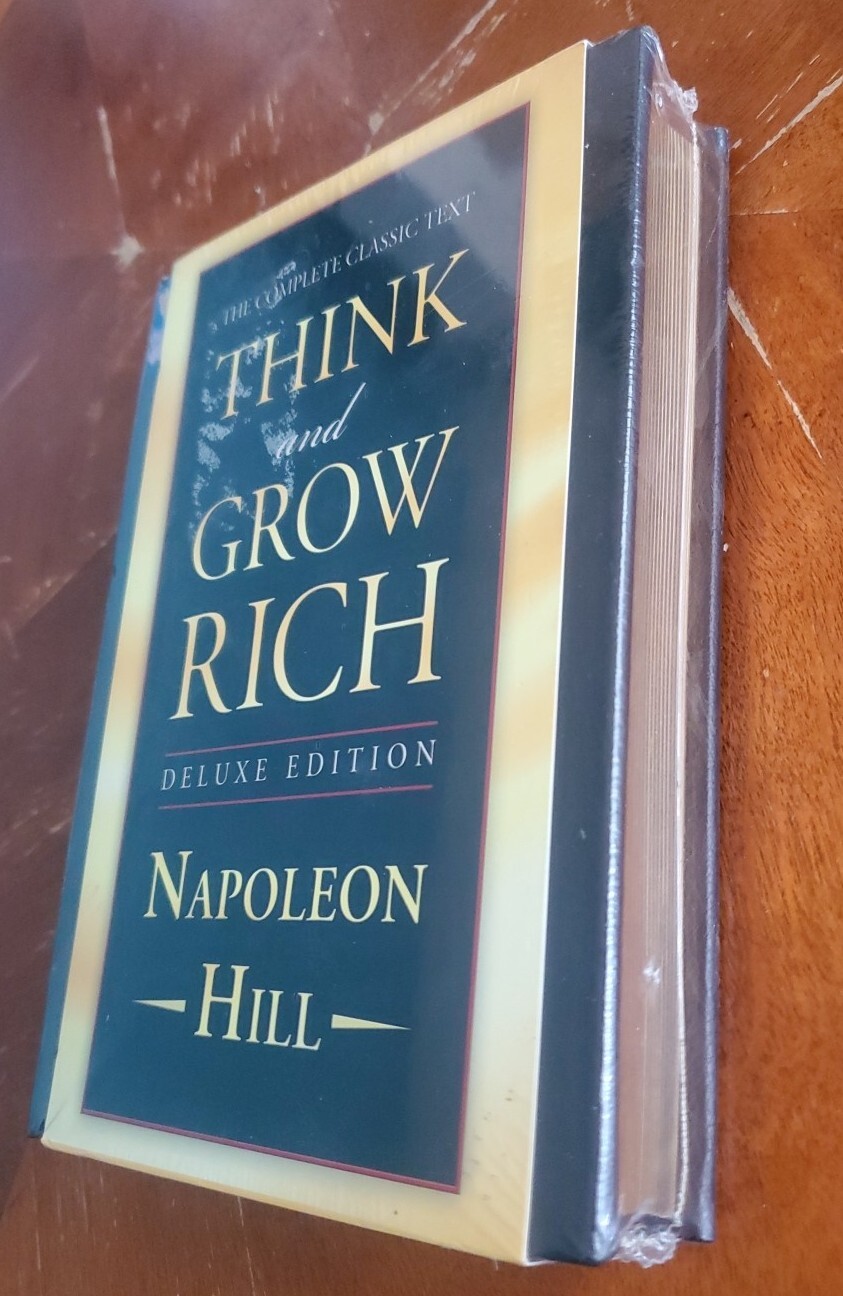 THINK AND GROW RICH by Napoleon Hill Vegan Leather Bound Deluxe Edition *Sealed*