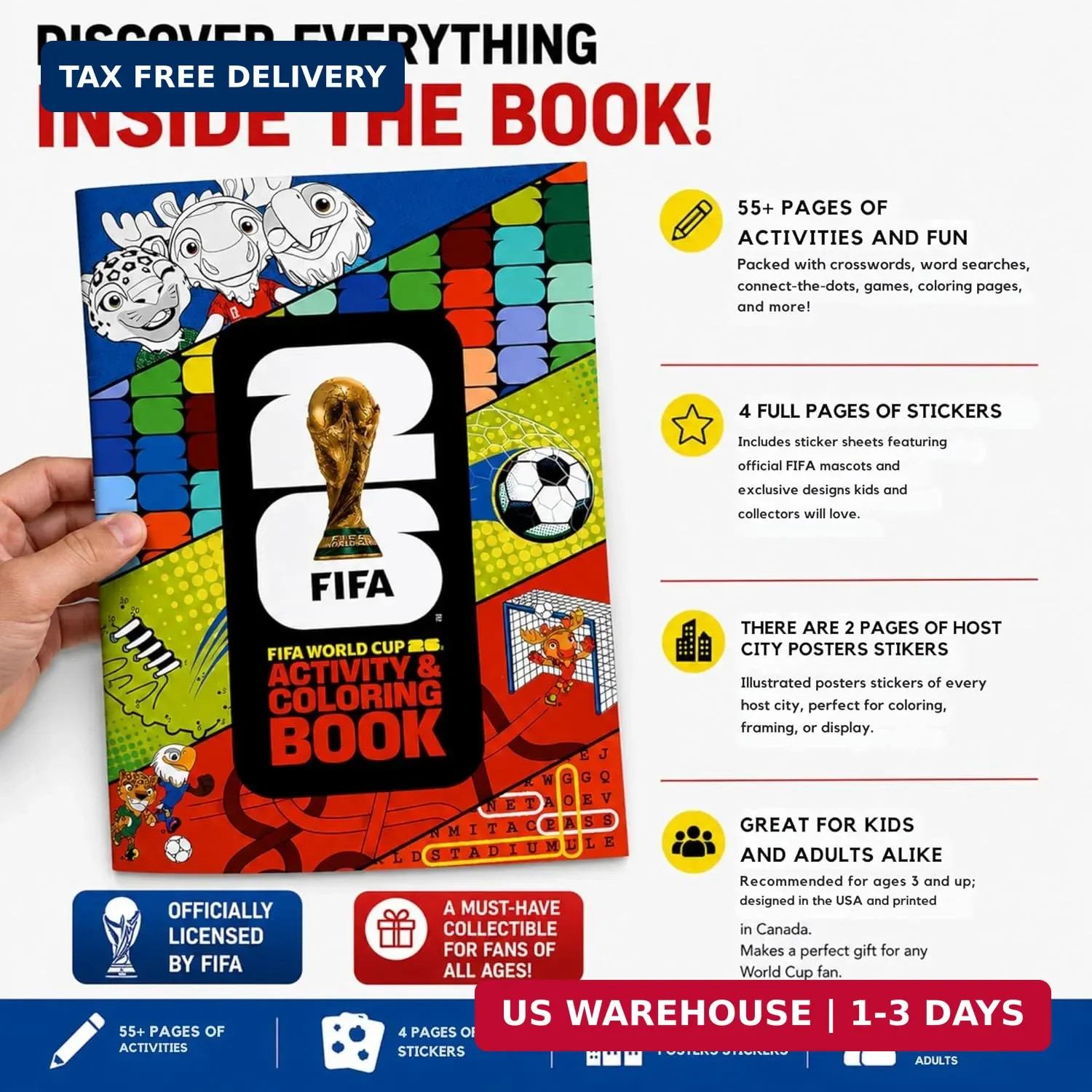 2 pk Wagon International Official 2026 FIFA World Cup Coloring & Activity Book