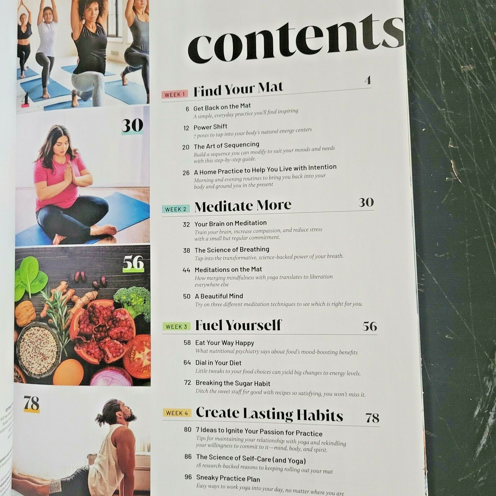YOUR GUIDE TO HEALTHY LIVING -Yoga Journal Publication- 30 Days to a Happier You