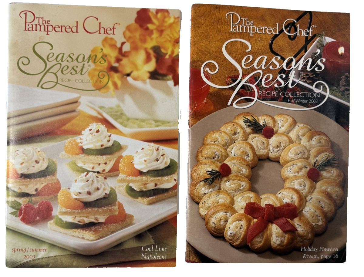 Pampered Chef Season’s Best Recipe Collection Books Lot 17 1995 2000-2008 2013