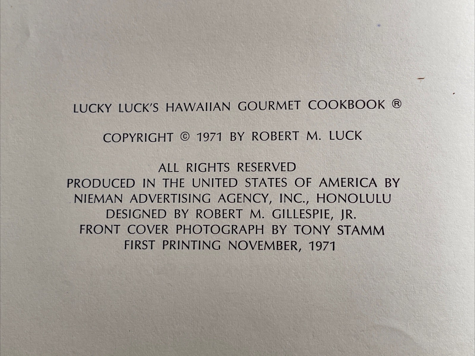 Lucky Luck’s Hawaiian Gourmet Cookbook 1971 1st Print 332 Pages + 2 More Books