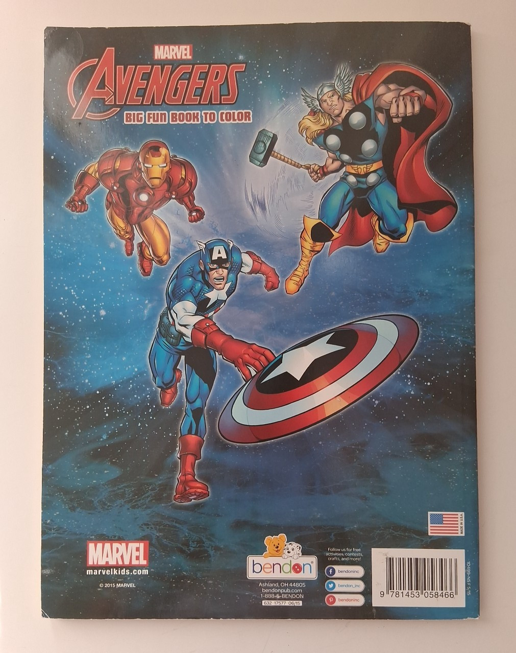Lot of 3 Marvel Avengers & Superhero Coloring Books Bendon unused I has name