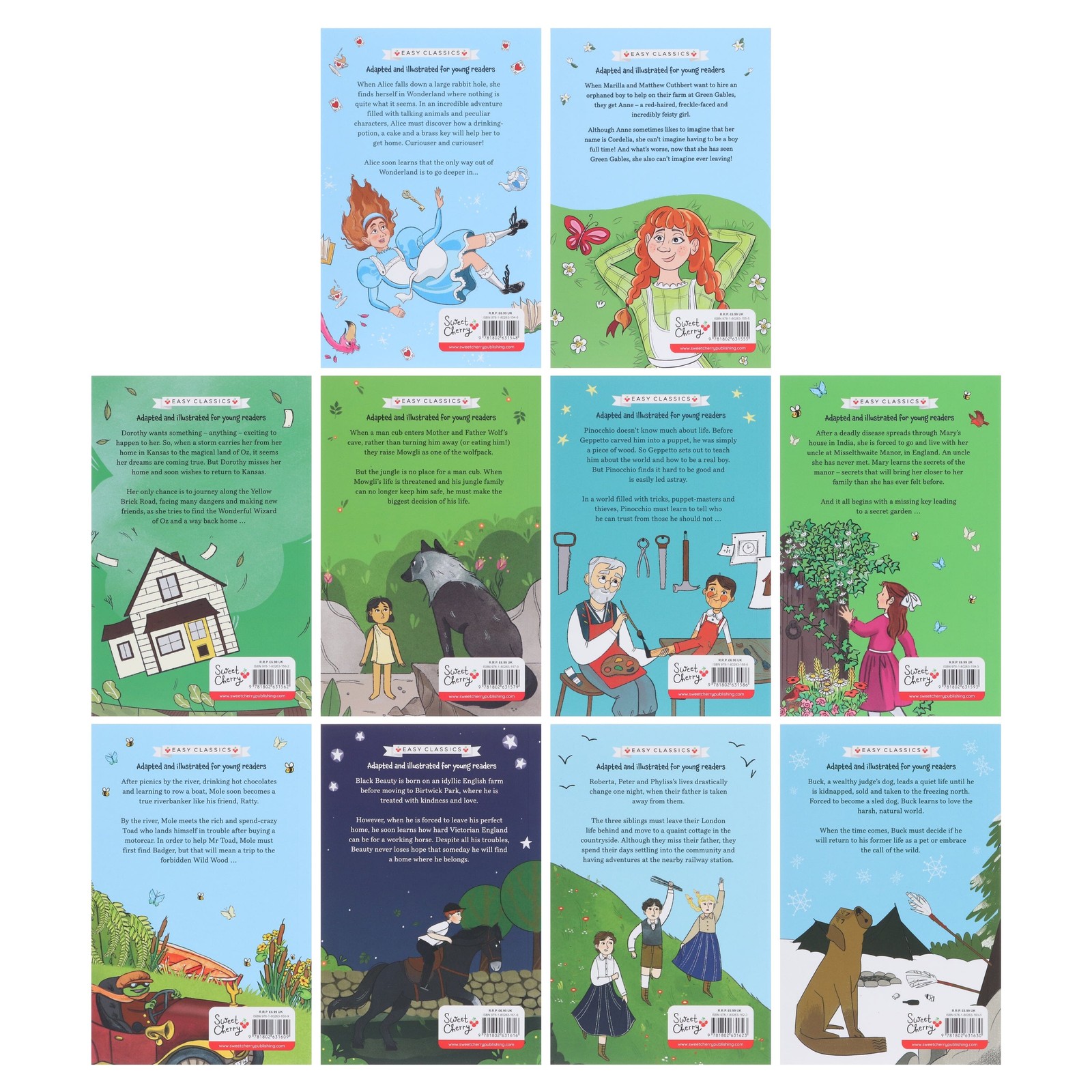 The Children’s Easy Classics Collection 10 Books Box Set – Ages 7-9 – Paperback