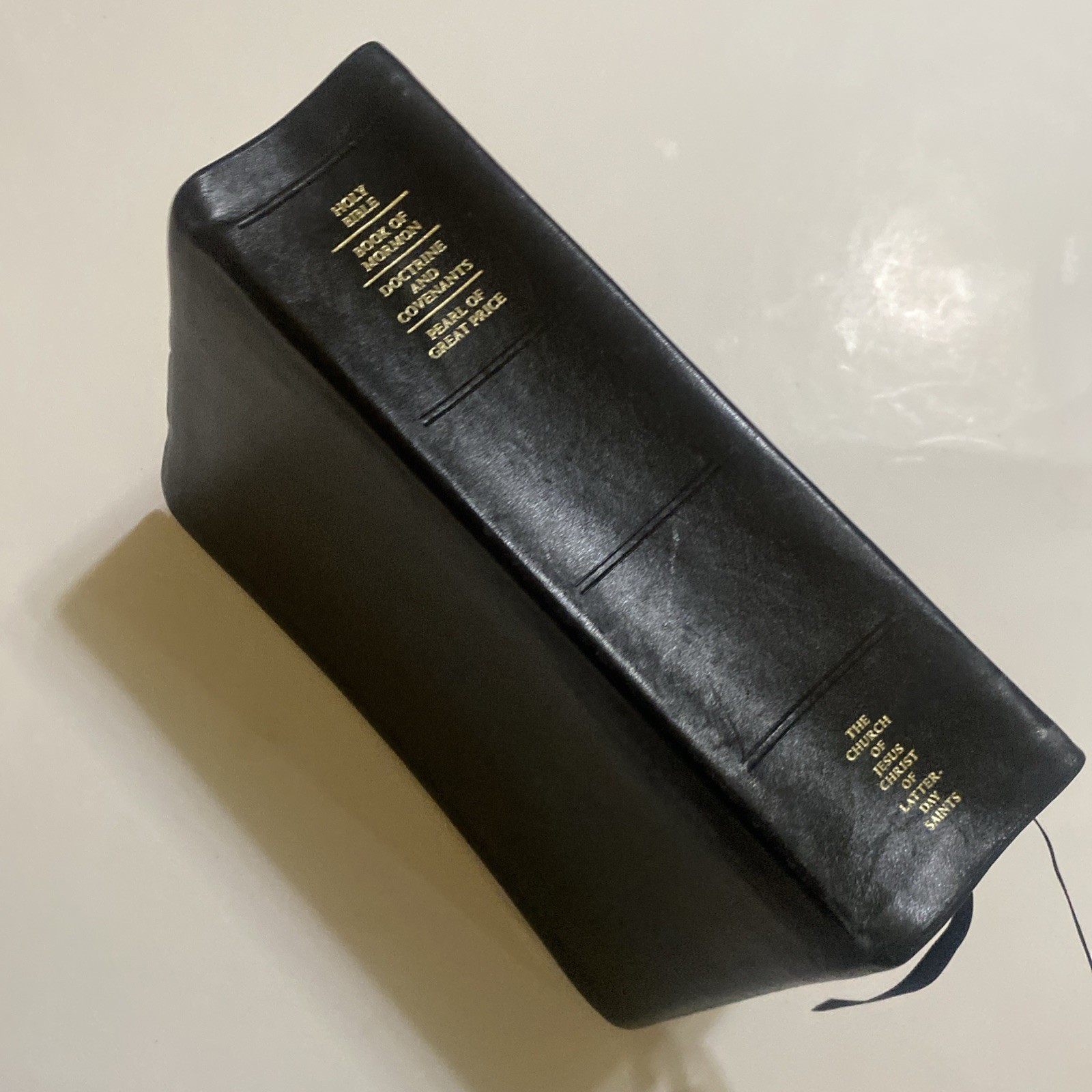 LDS Quad Bible 2019 Indexed Triple Combination + KJV Leather Bound